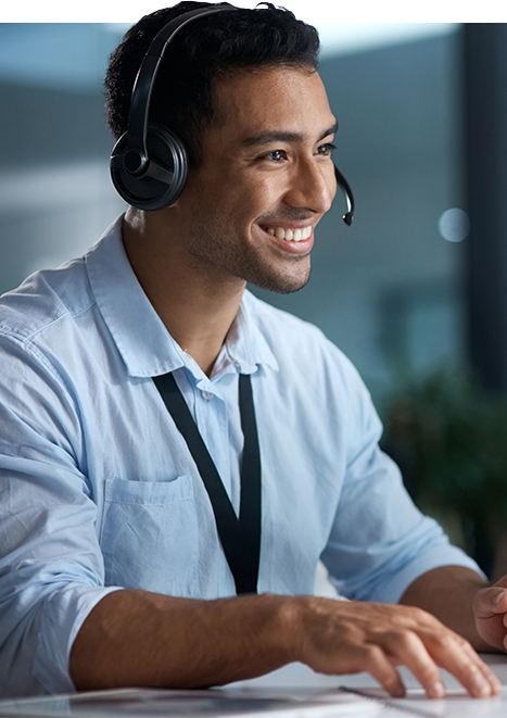 Staff Member on Phone at Vetrix